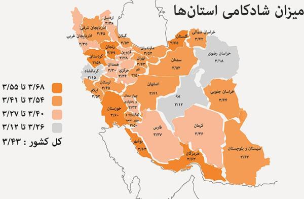 مردم کدام استان ایران شادتر هستند؟