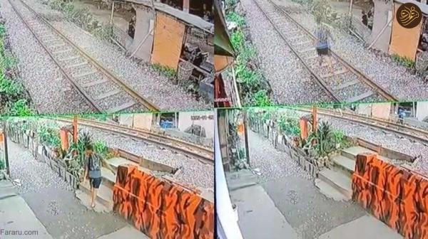ببینید ، لحظه وحشتناک رد شدن قطار از روی دانش آموز بی خیالی ببینید ، لحظه وحشتناک رد شدن قطار از روی دانش آموز بی خیالی که روی ریل راه می رفت!